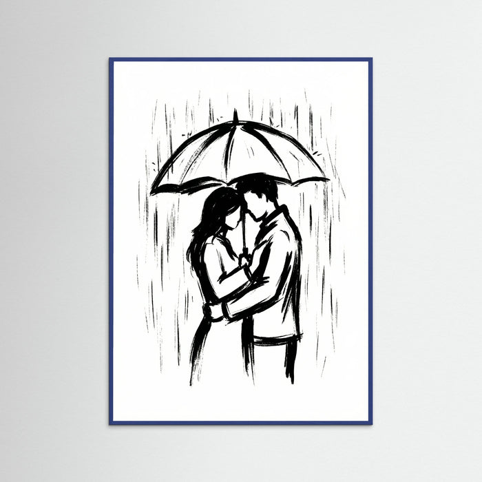 Blue Wood Intimate Embrace Black
