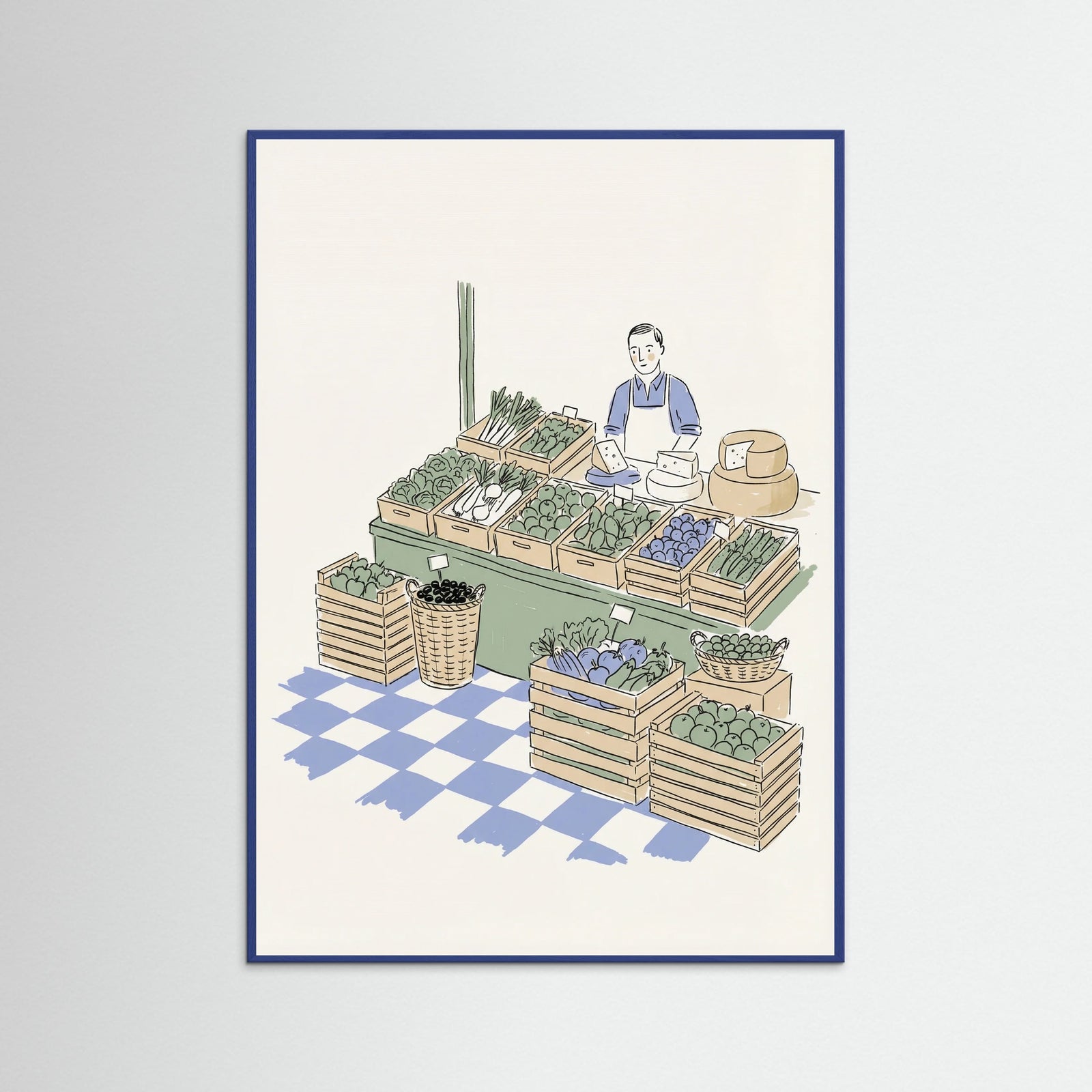 Blue Wood Italian Cafe Sketch