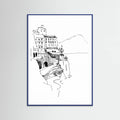 Italian Landscape Art, Amalfi Coast Small Towns By The Sea Poster – Poster und Kunstdruck