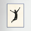 Blue Wood Joyful Dance Silhouette