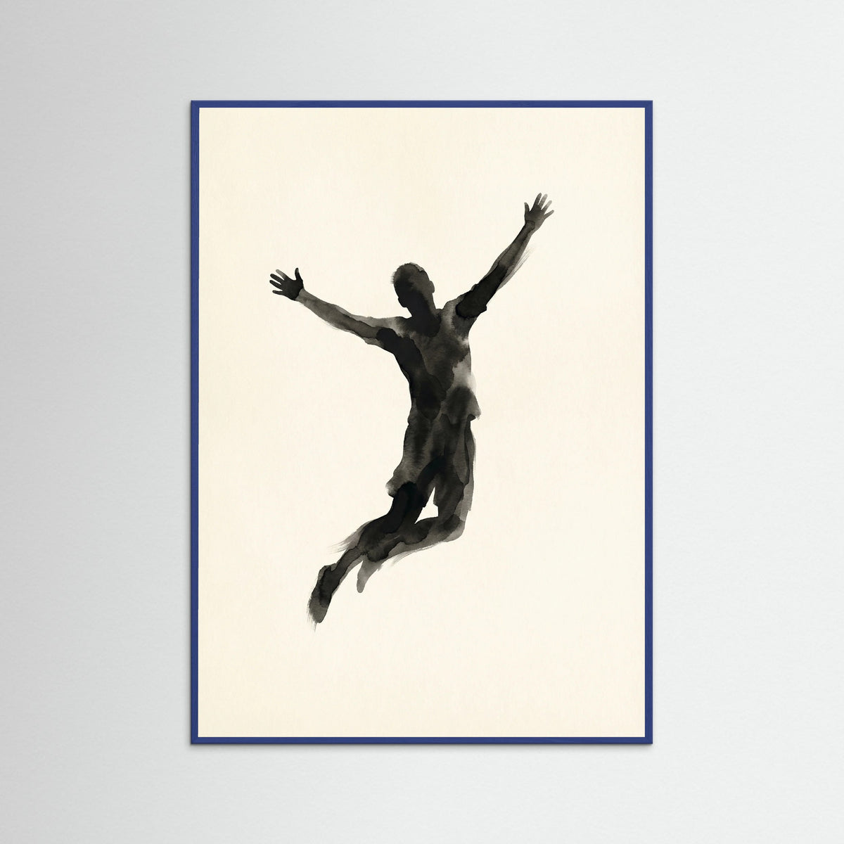 Blue Wood Joyful Dance Silhouette