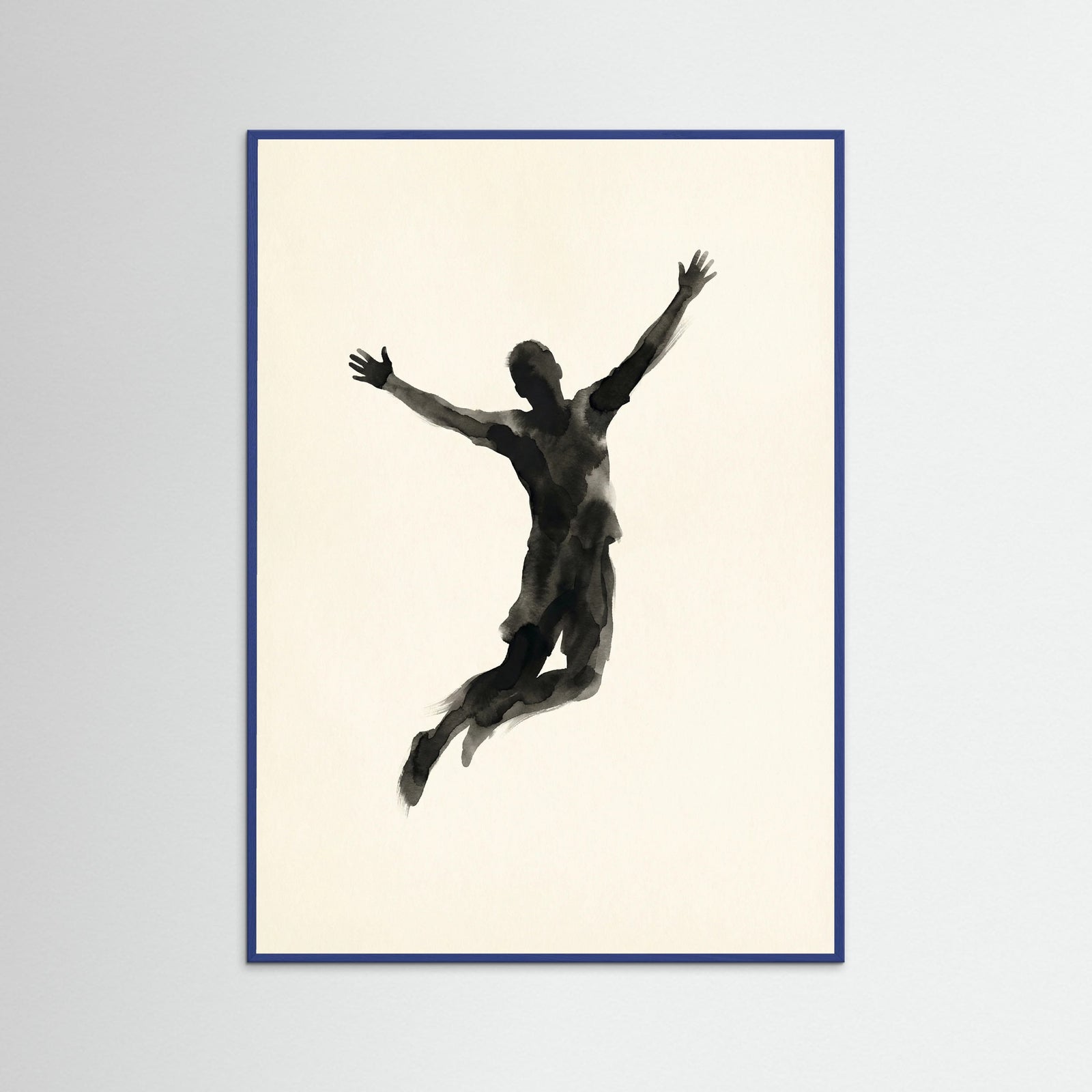 Blue Wood Joyful Dance Silhouette
