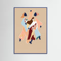 Blue Wood Joyful Embrace