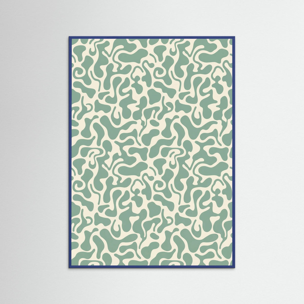 Blue Wood Kusama Organic Pattern