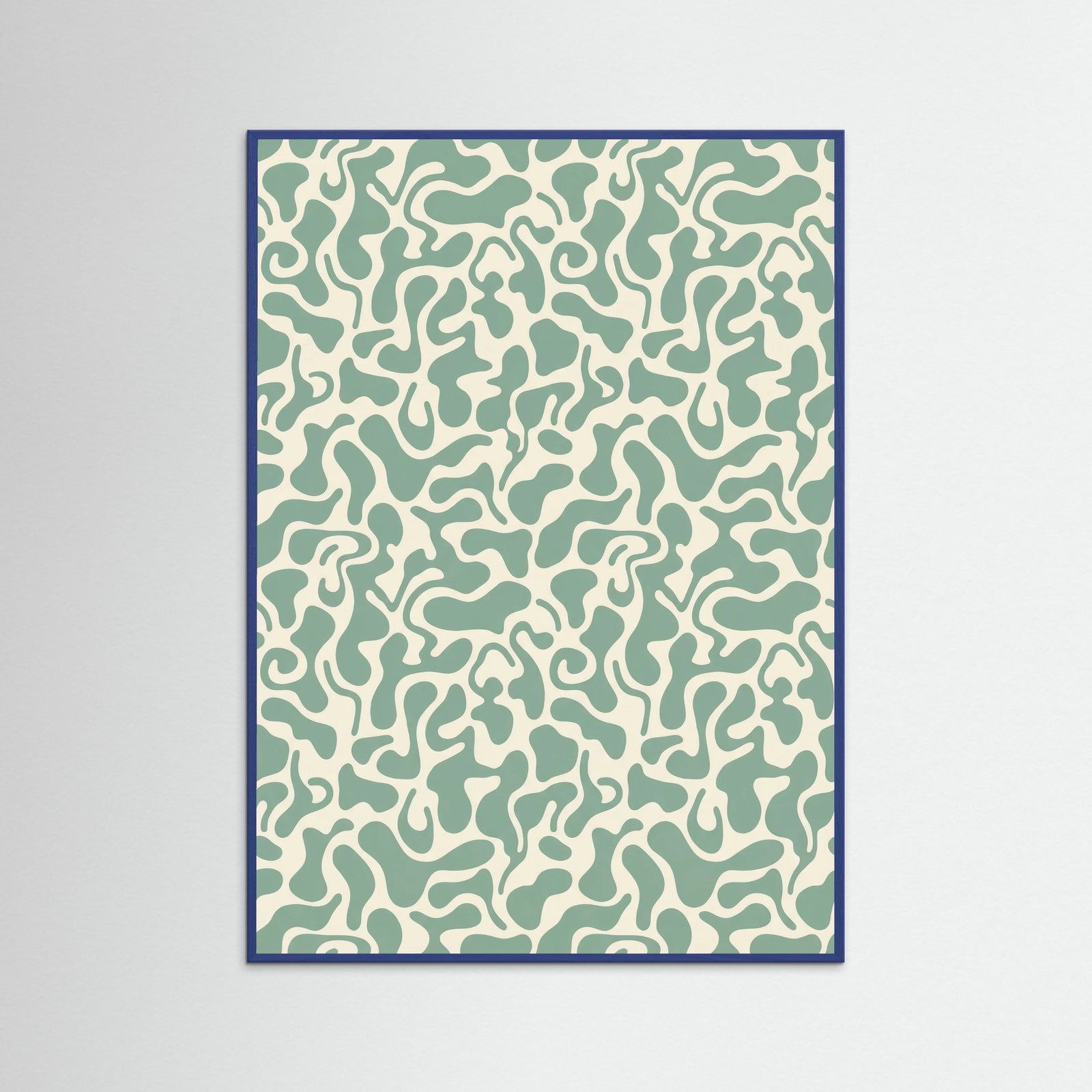 Blue Wood Kusama Organic Pattern