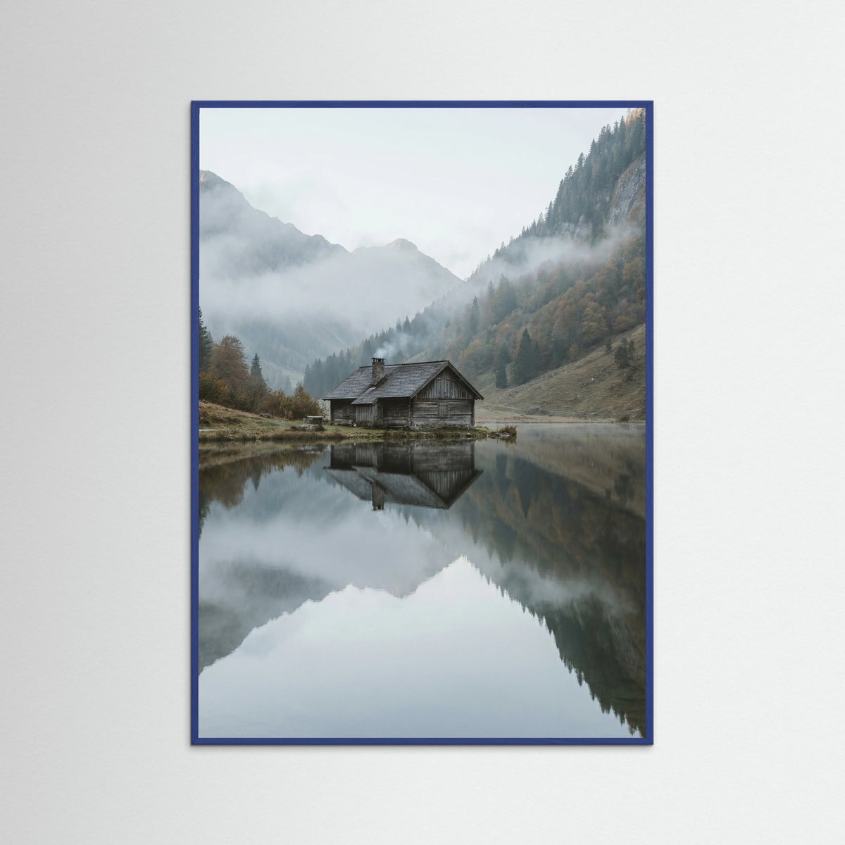 Blue Wood Lake Reflection Serenity