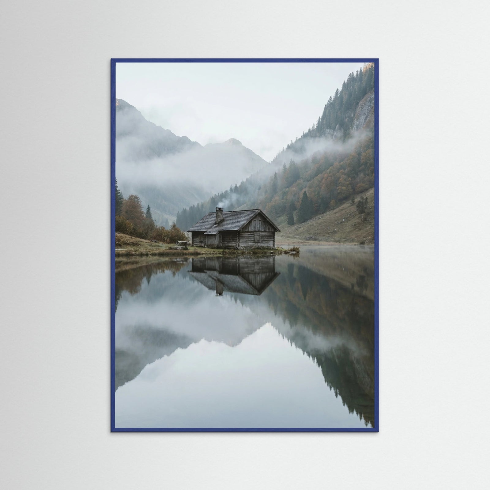 Blue Wood Lake Reflection Serenity