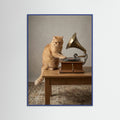 Blue Wood Lampshade Canine