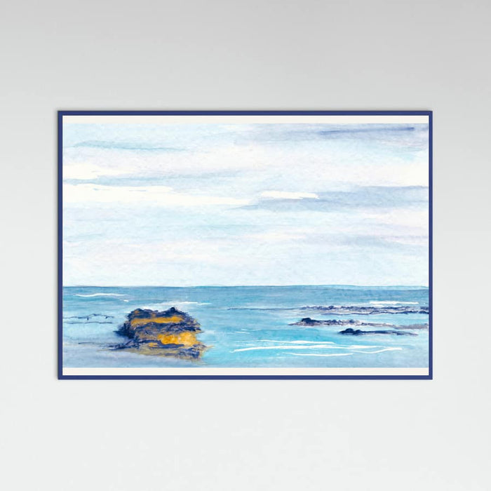 Landscape Orange Rock Beach 24x36 Poster – plakat og kunsttryk