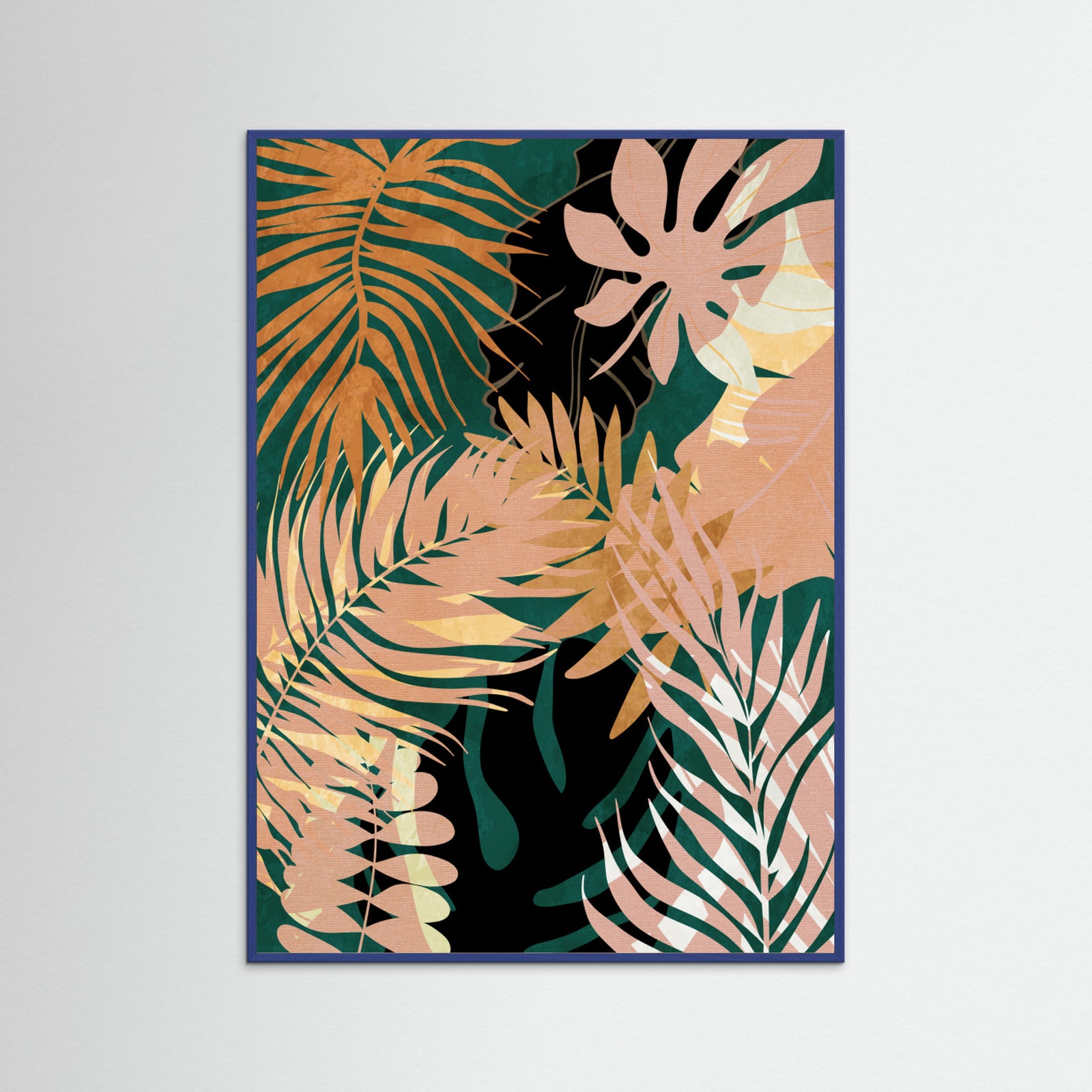Blue Wood Leaves Summerly Poster