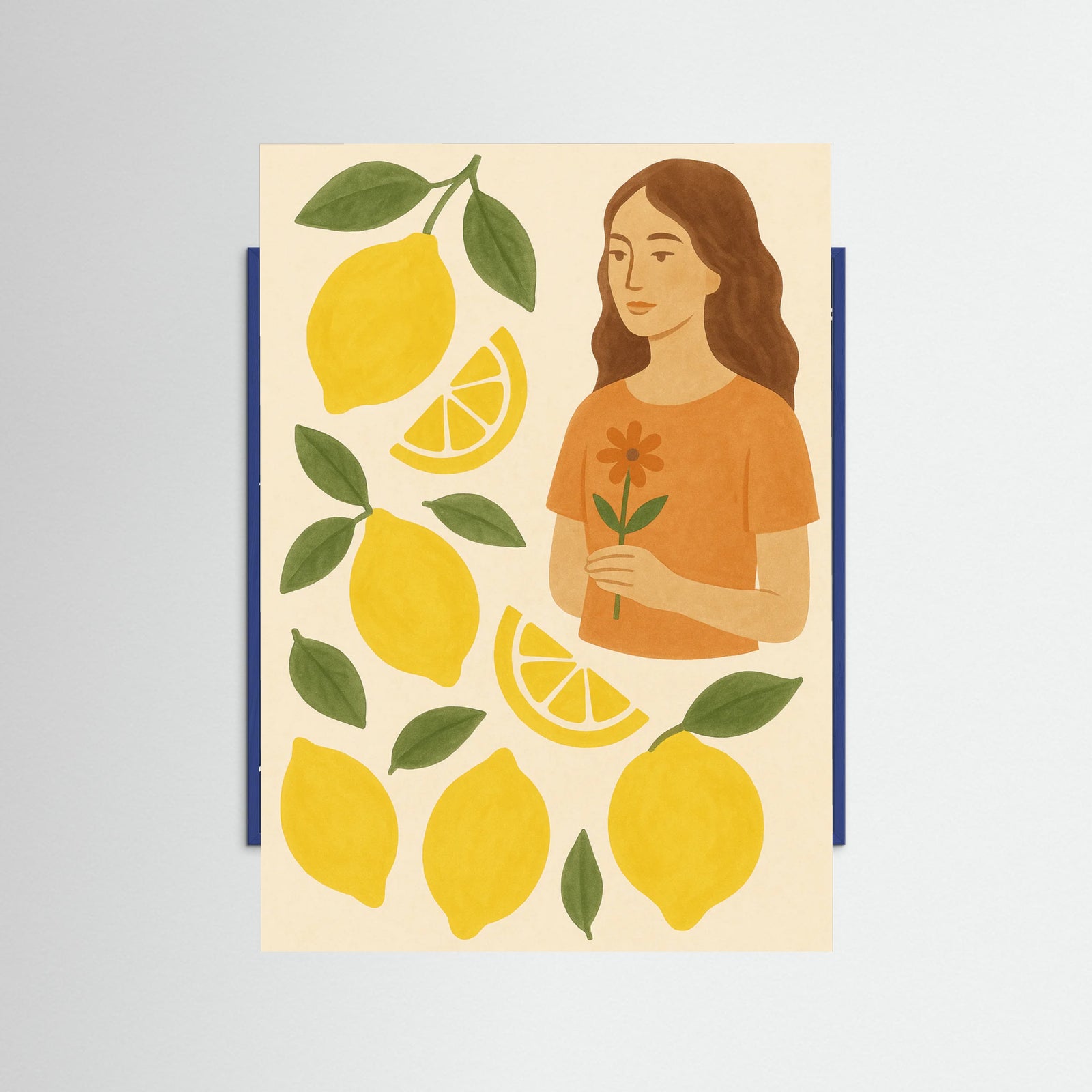 Blue Wood Lemon Artwork