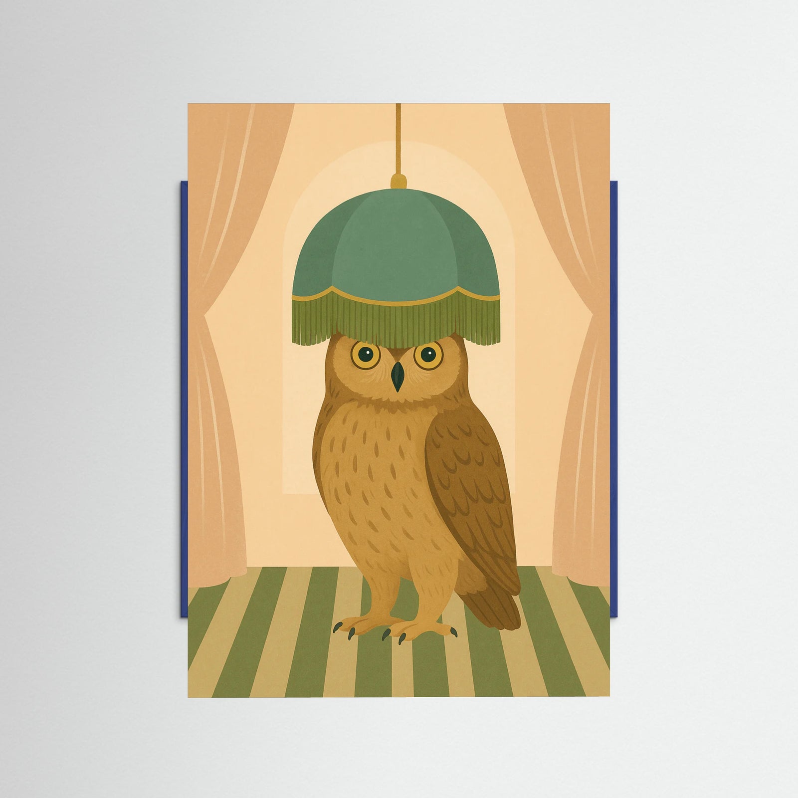 Blue Wood Leopard Lampshades