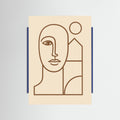Blue Wood Line Portrait