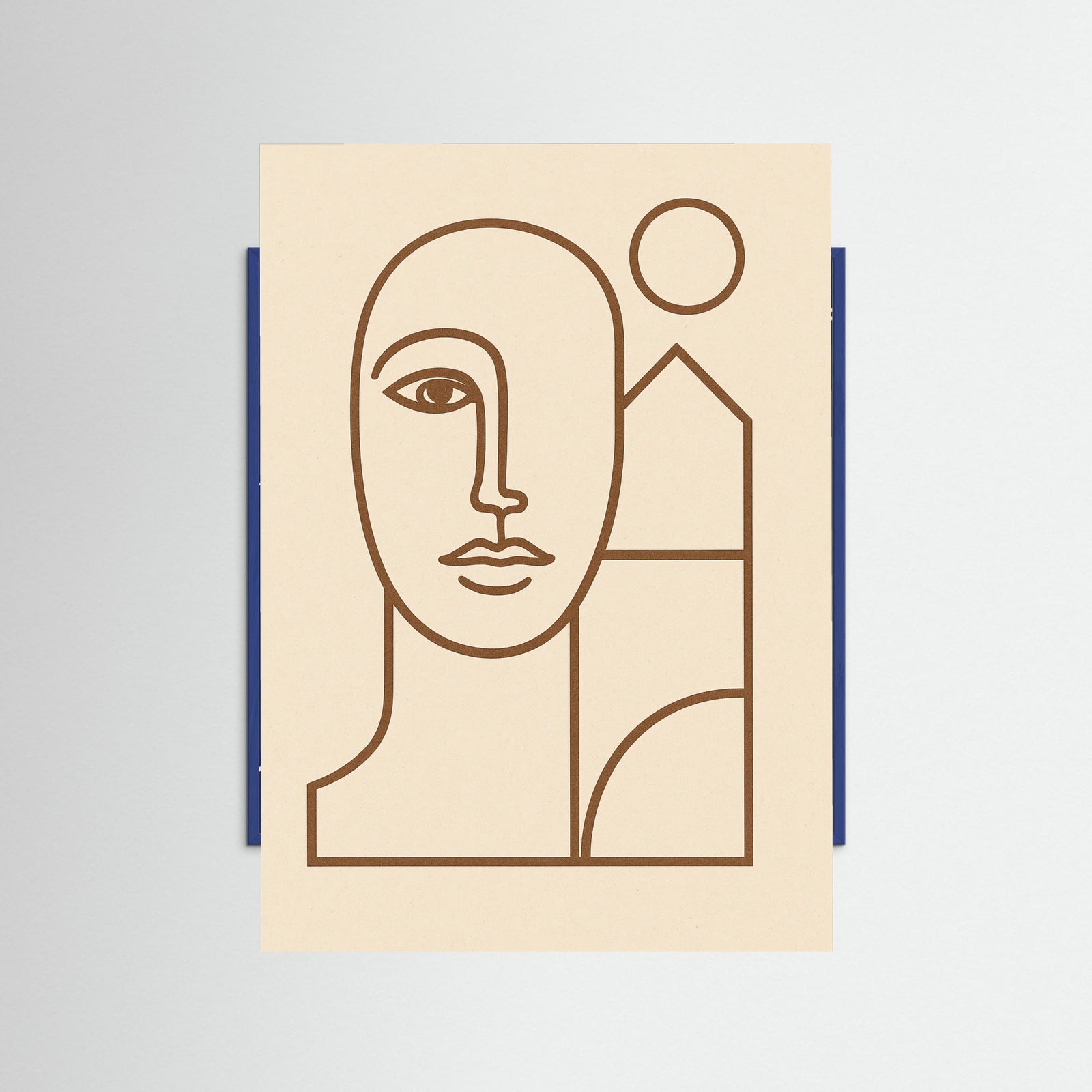 Blue Wood Line Portrait