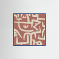Blue Wood Line art abstract Poster