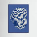 Line art confined in space-blue Poster – plakat og kunsttryk