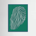 Line art confined in space-green Poster – poster and art print
