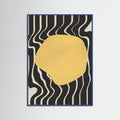 Blue Wood Liquid Yellow Poster