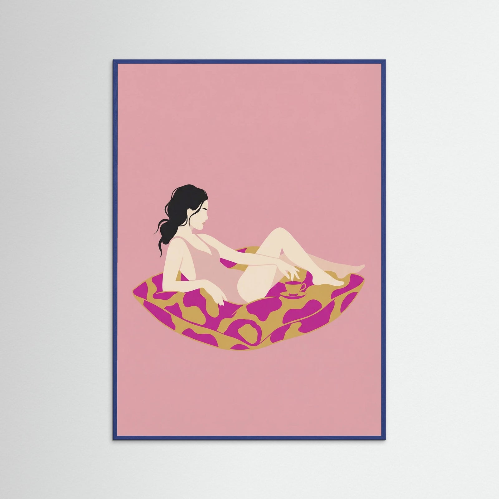 Blue Wood Lounge Pose