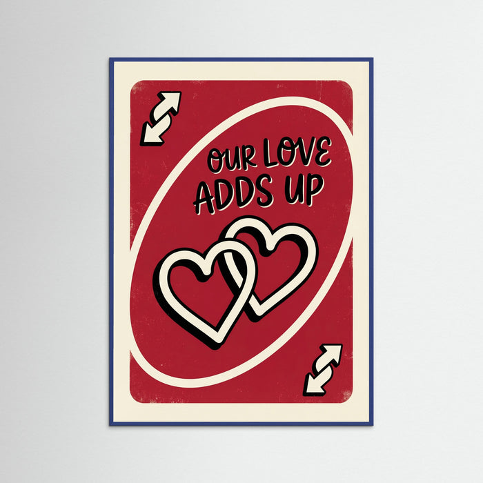 Blue Wood Love Reverse Card
