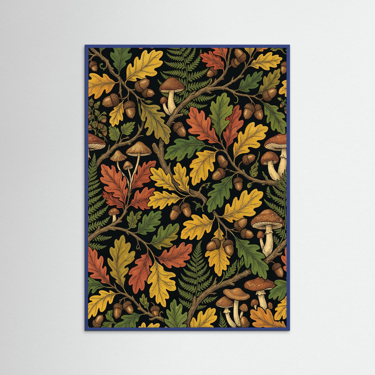 Blue Wood Lush Orchard Pattern