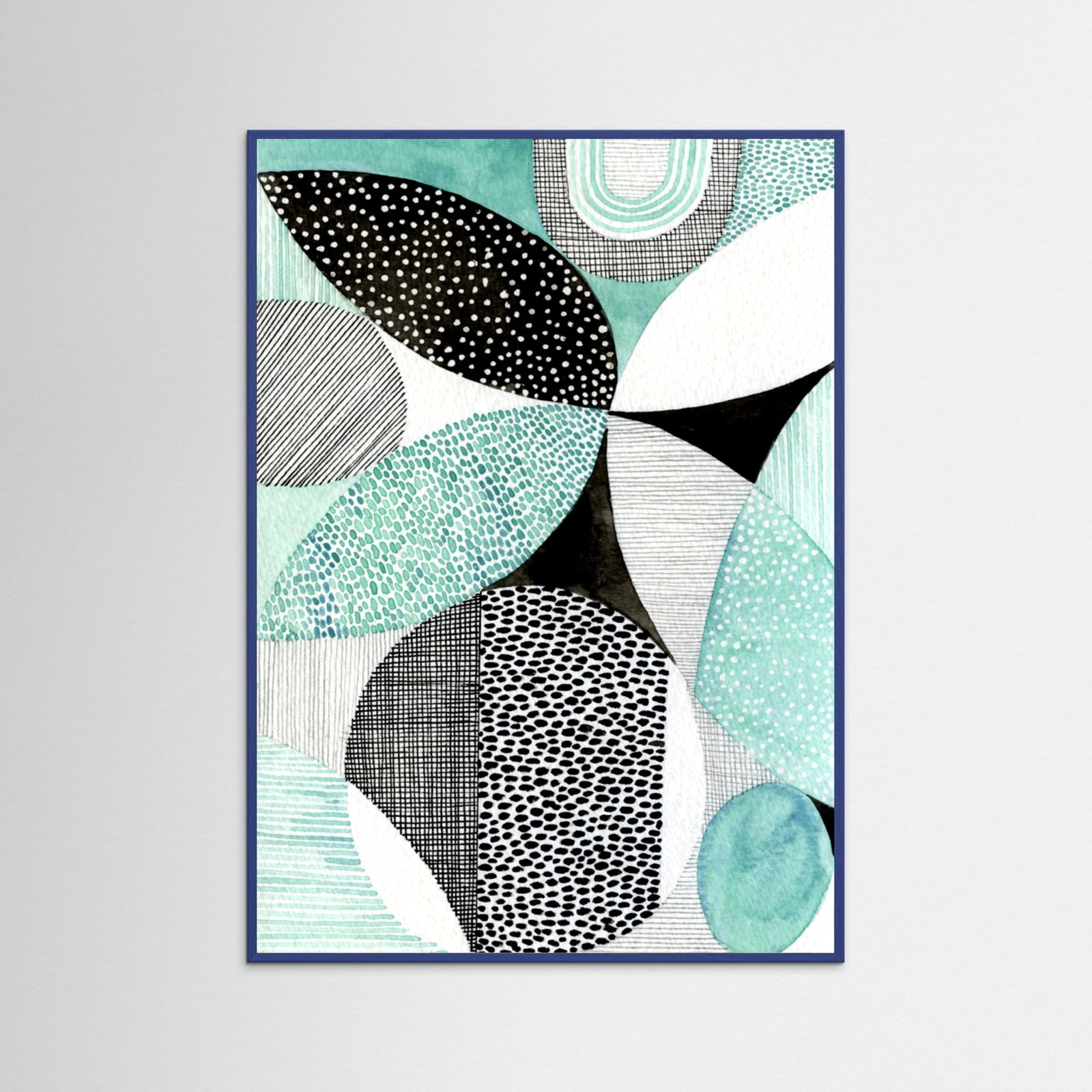 Blue Wood MCM Mint Poster
