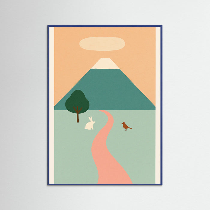 Blue Wood Majestic Fuji Sketch