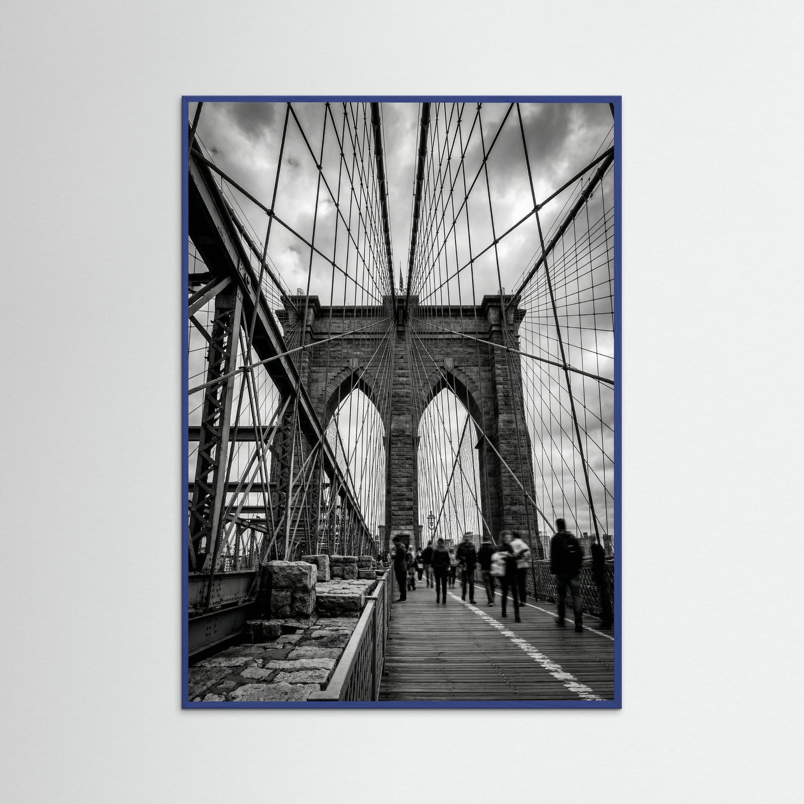 Blue Wood Manhattan Bridge View