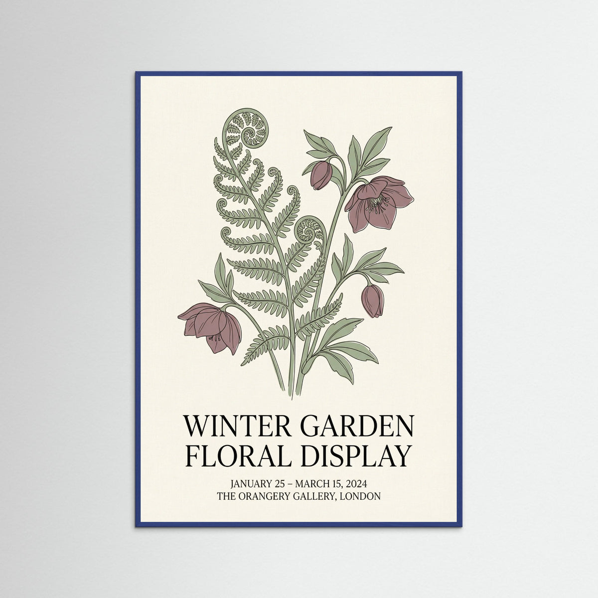 Blue Wood Matisse Botanical Bloom