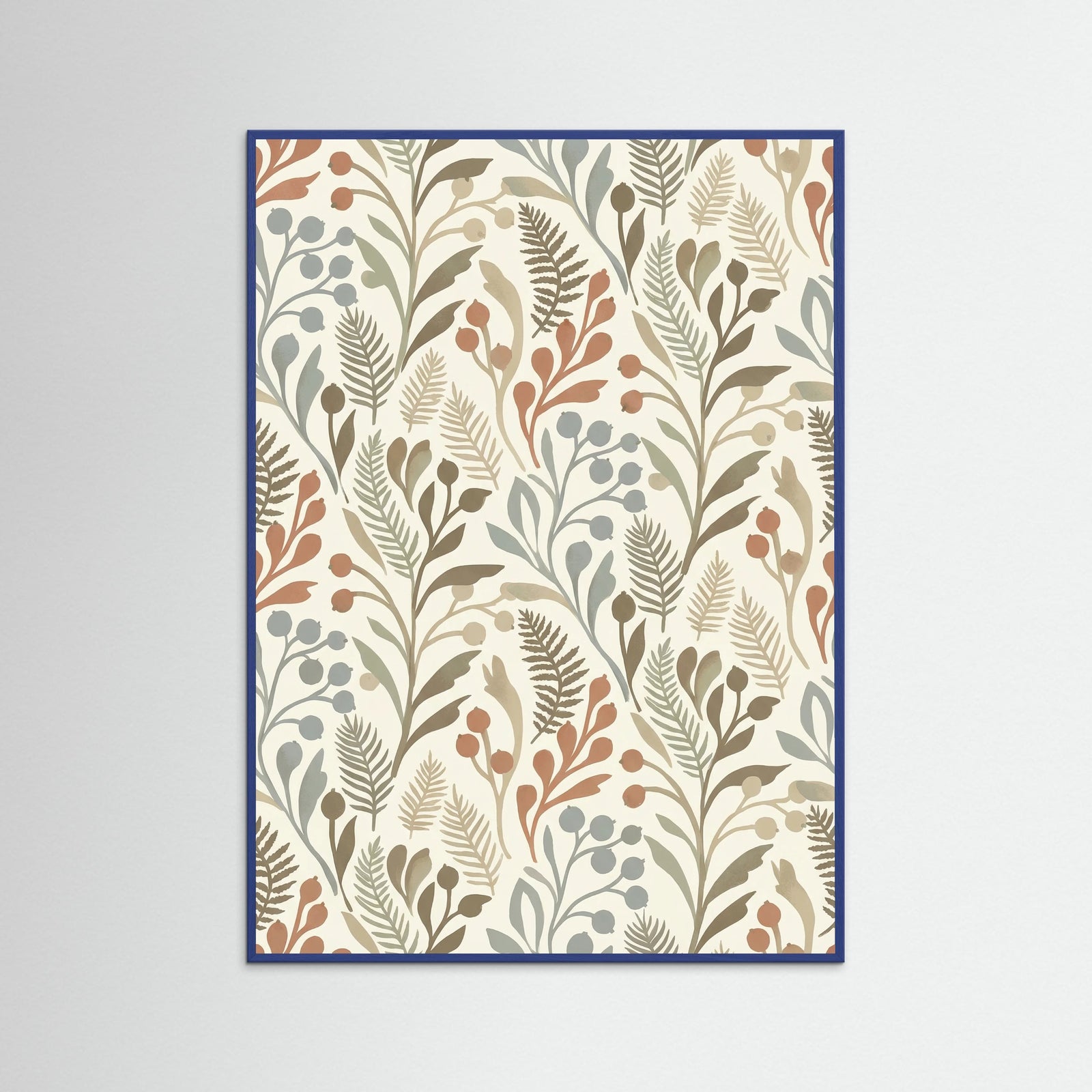 Blue Wood Meadow Bloom Motif