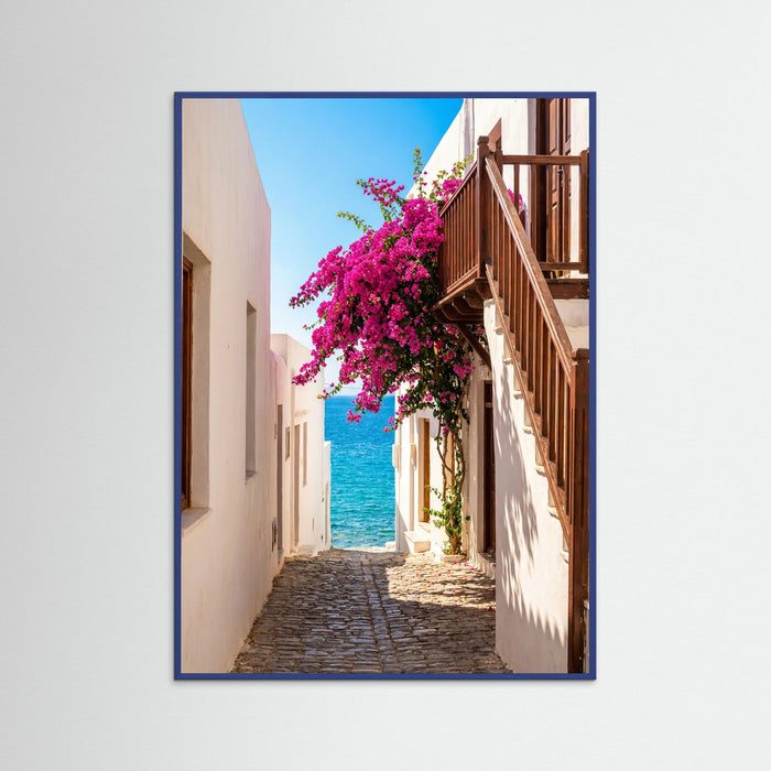 Blue Wood Mediterranean Bloom