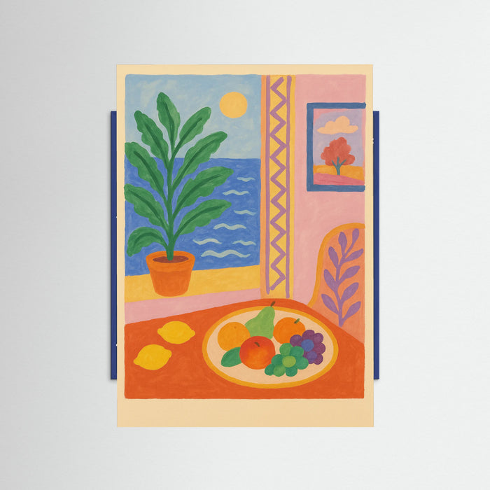 Blue Wood Mediterranean Dreamscape