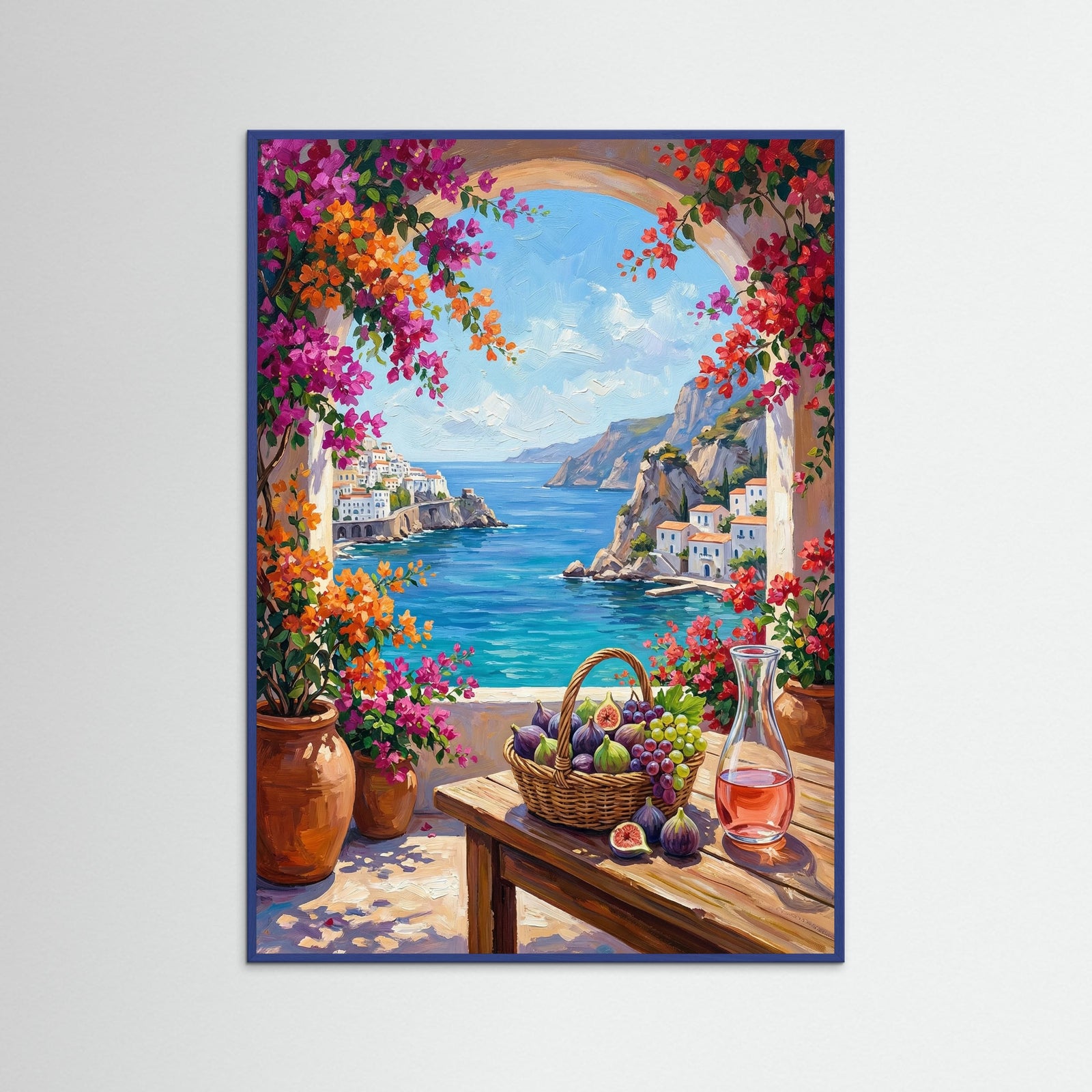 Blue Wood Mediterranean Vista