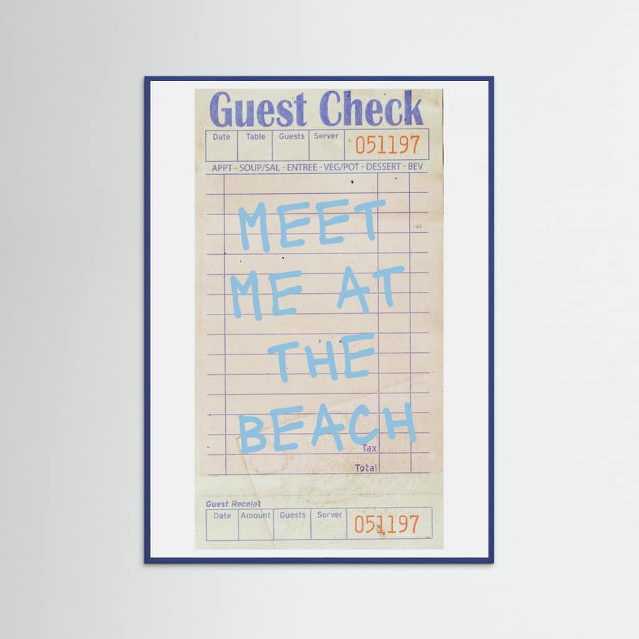 Plakat Meet Me At the Beach   Blue – plakat i druk artystyczny