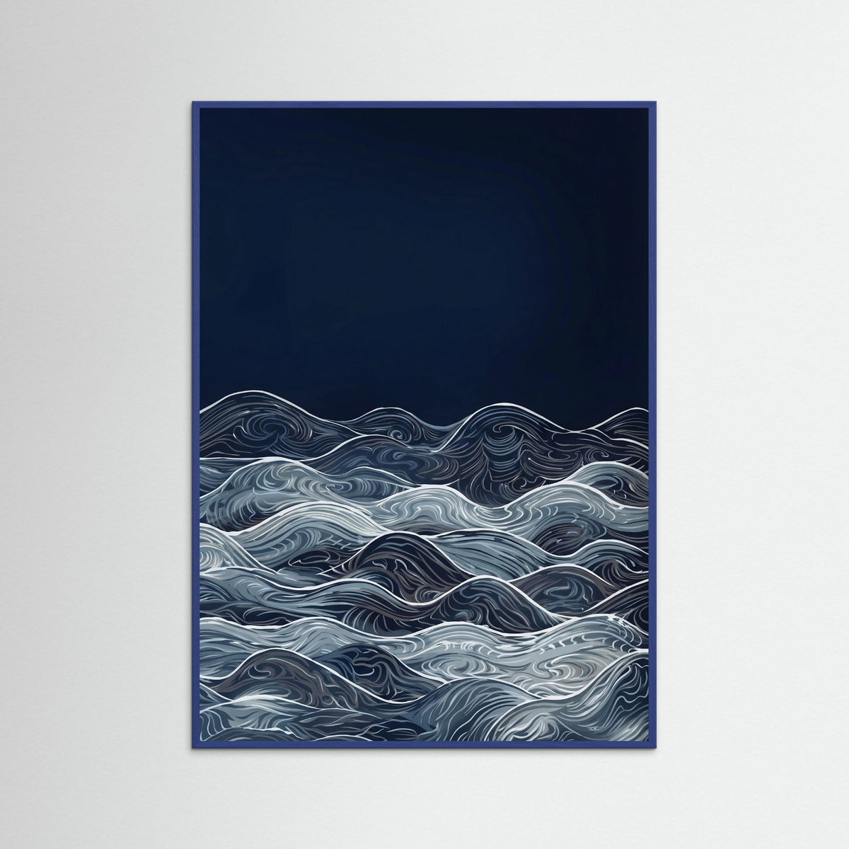 Blue Wood Midnight Waves