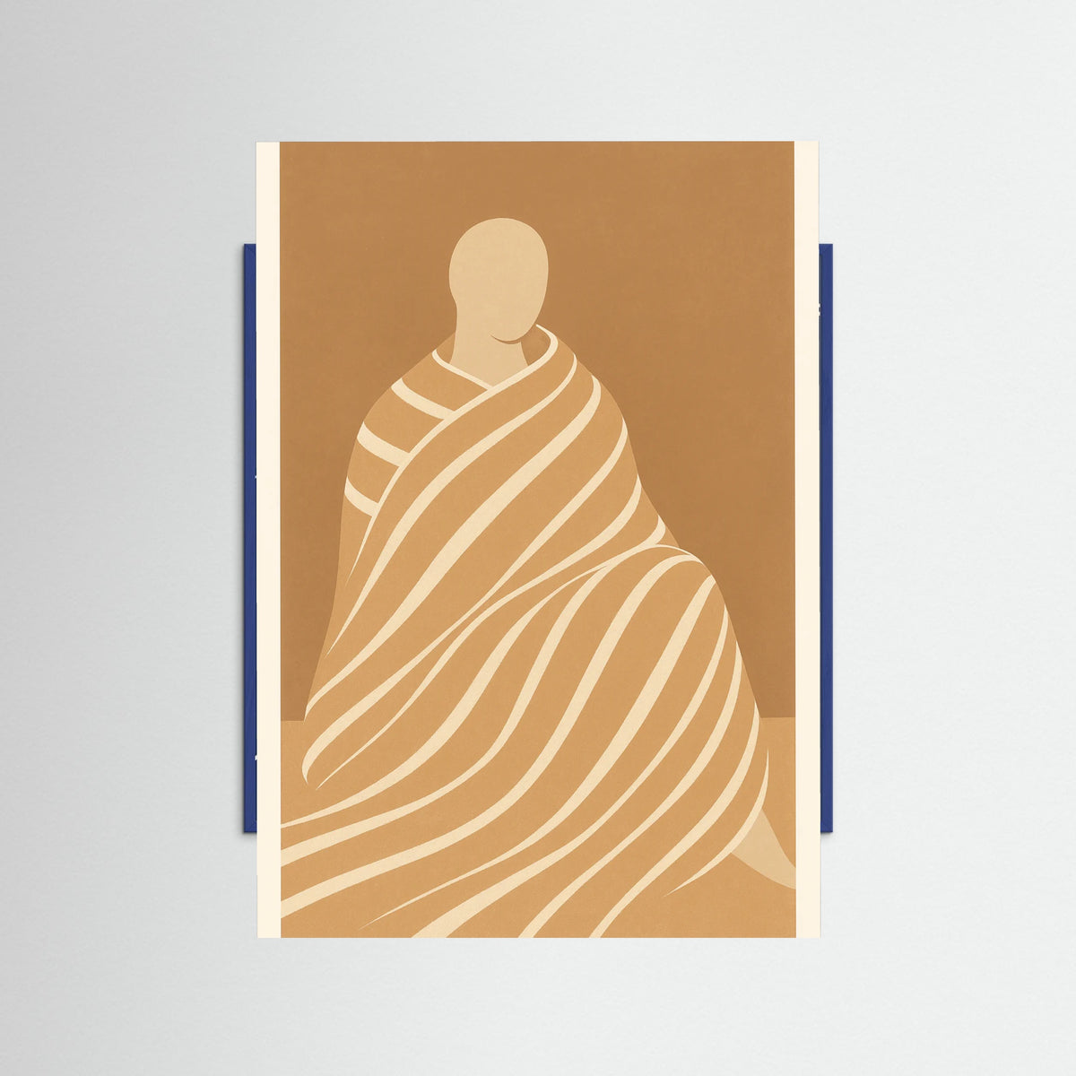 Blue Wood Minimalist Figures