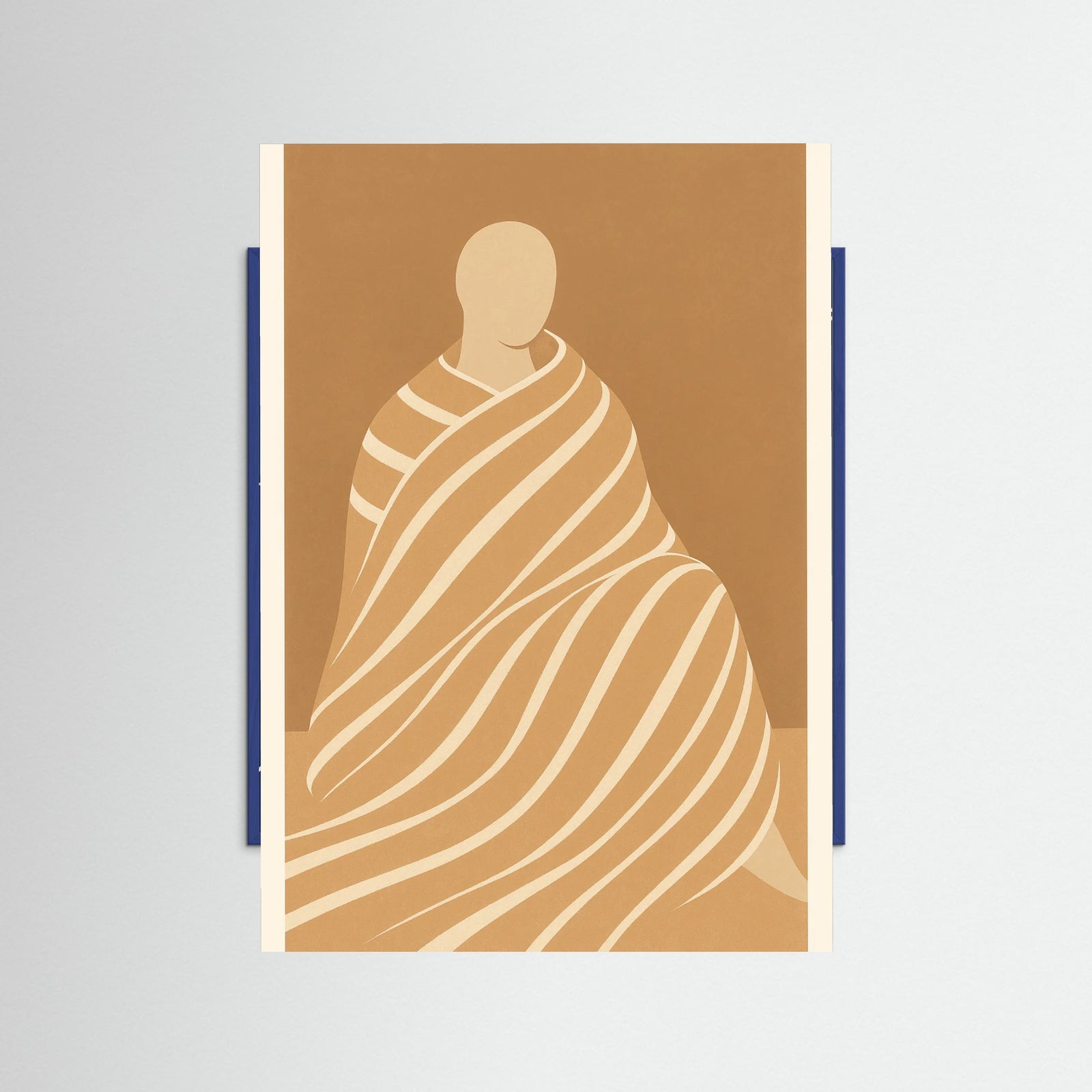 Blue Wood Minimalist Figures