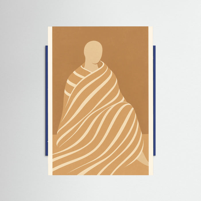 Blue Wood Minimalist Figures