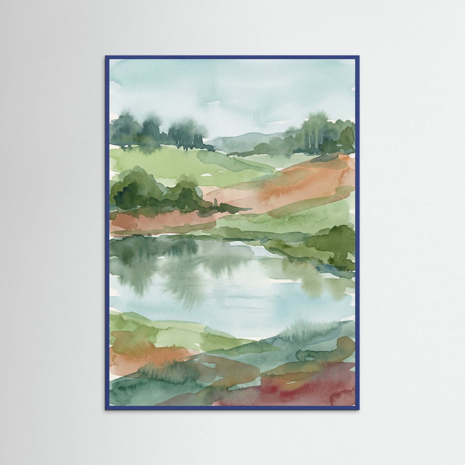 Blue Wood Misty Coastal Abstraction