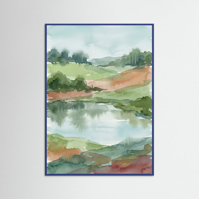 Blue Wood Misty Coastal Abstraction