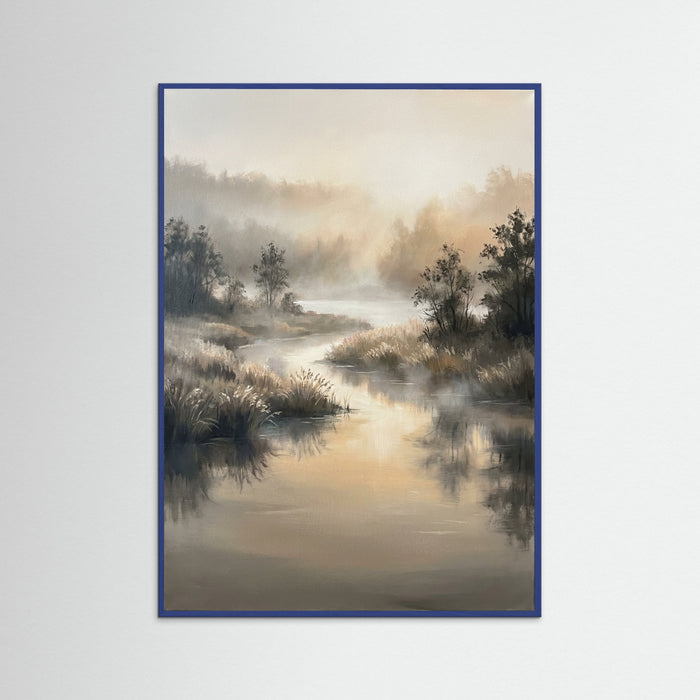 Blue Wood Misty Dawn Forest