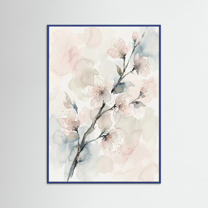 Blue Wood Misty Floral Elegance