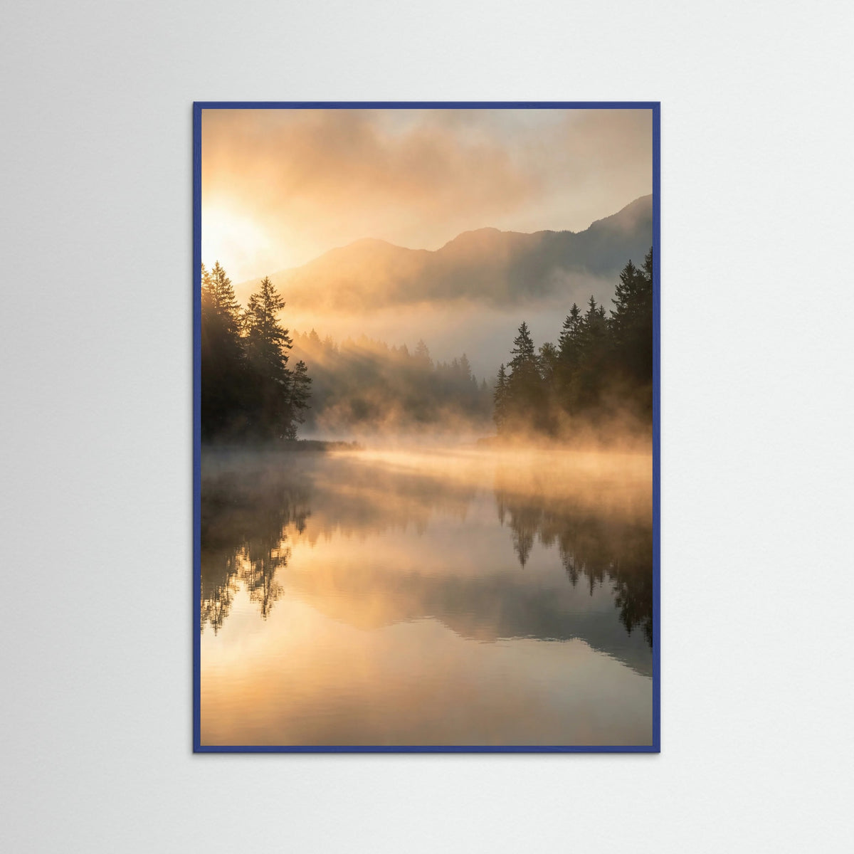 Blue Wood Misty Forest Dawn