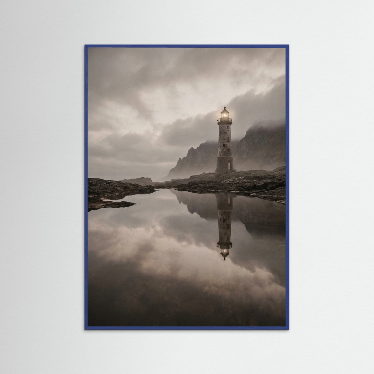 Blue Wood Misty Lake