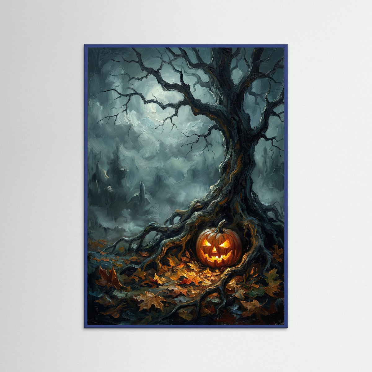 Blue Wood Misty Pumpkin Patch