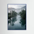Blue Wood Misty Reflection