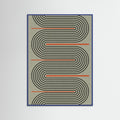 Blue Wood Modern Contemporary Balance No.1 Poster