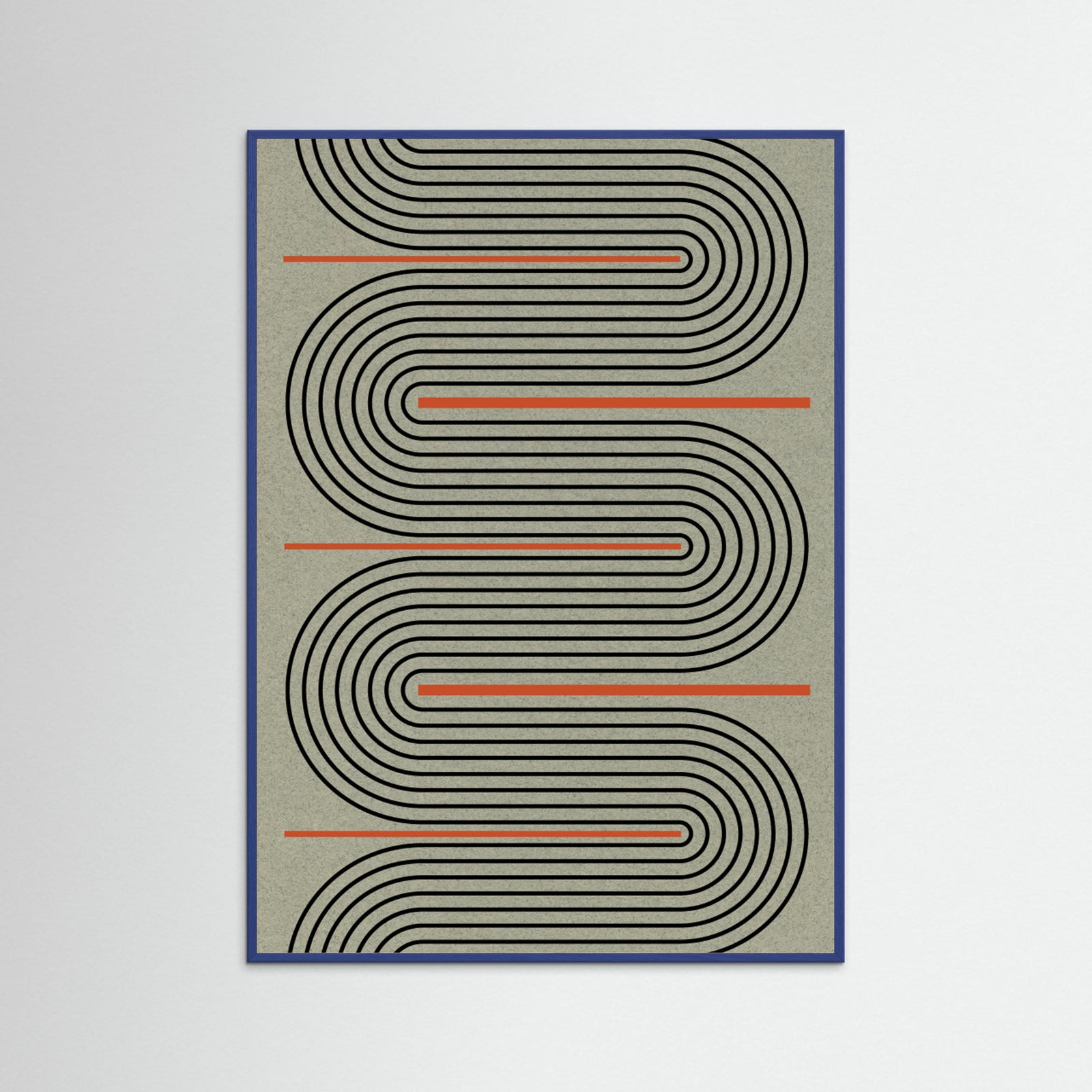 Blue Wood Modern Contemporary Balance No.1 Poster
