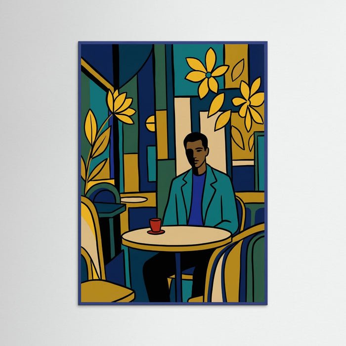 Blue Wood Modern Gallery Portrait