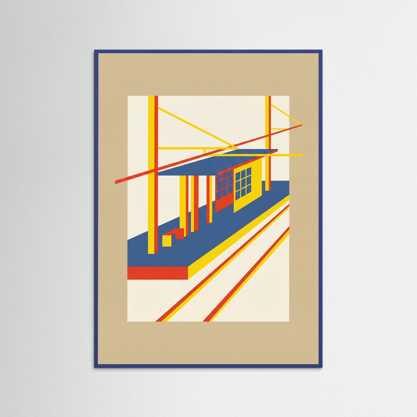 Blue Wood Modernist Bakery Facade